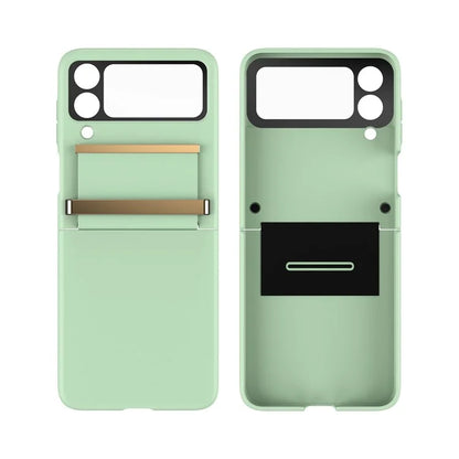 For Samsung Galaxy Z Flip4 5G Shockproof Case PC+PU+Metal Phone Cover