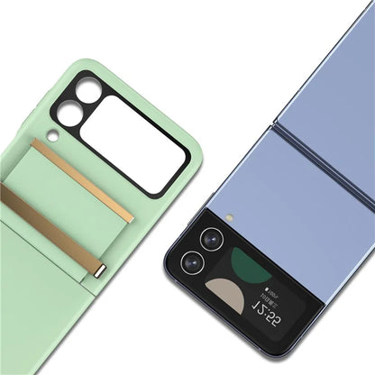 For Samsung Galaxy Z Flip4 5G Shockproof Case PC+PU+Metal Phone Cover
