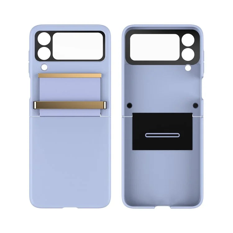 For Samsung Galaxy Z Flip4 5G Shockproof Case PC+PU+Metal Phone Cover