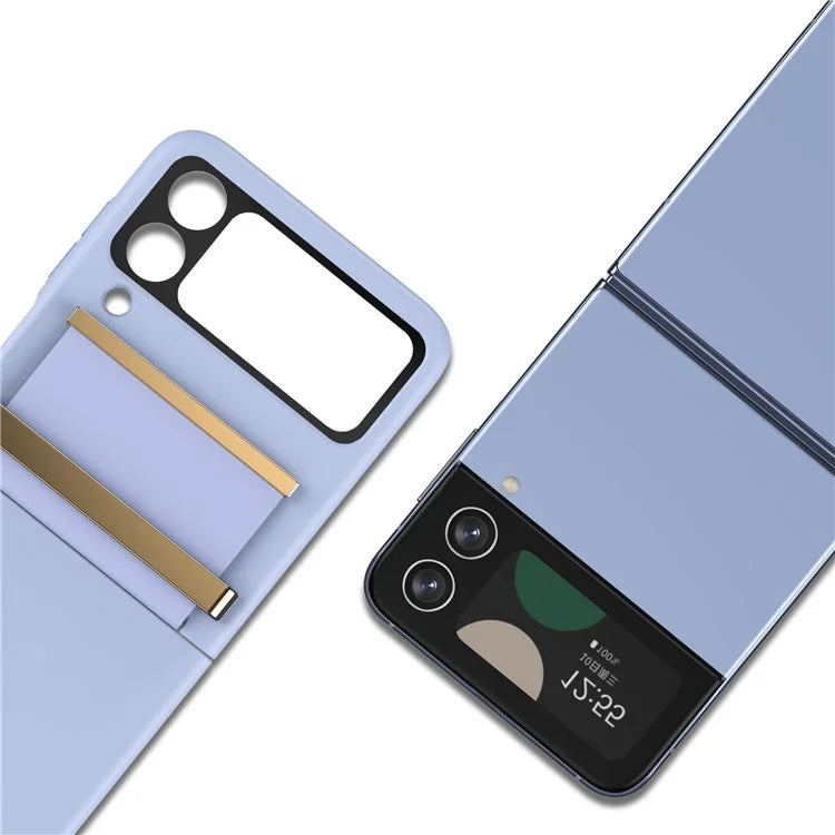 For Samsung Galaxy Z Flip4 5G Shockproof Case PC+PU+Metal Phone Cover