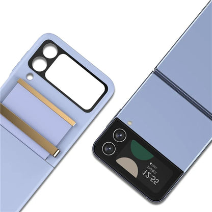 For Samsung Galaxy Z Flip4 5G Shockproof Case PC+PU+Metal Phone Cover