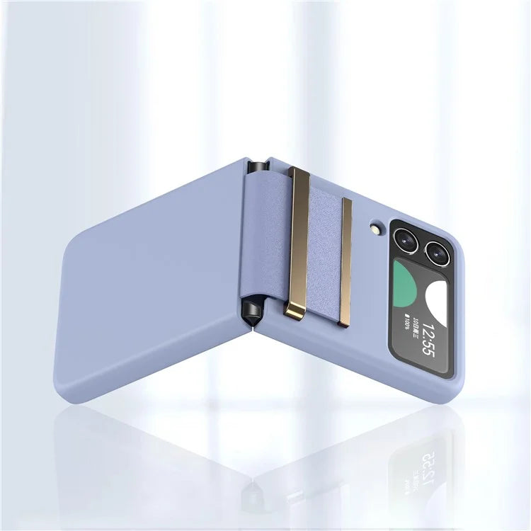 For Samsung Galaxy Z Flip4 5G Shockproof Case PC+PU+Metal Phone Cover