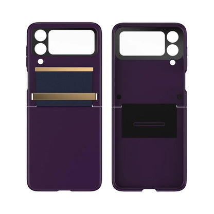 For Samsung Galaxy Z Flip4 5G Shockproof Case PC+PU+Metal Phone Cover