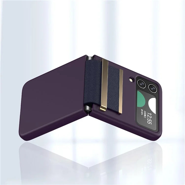 For Samsung Galaxy Z Flip4 5G Shockproof Case PC+PU+Metal Phone Cover