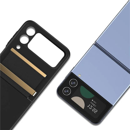For Samsung Galaxy Z Flip4 5G Shockproof Case PC+PU+Metal Phone Cover