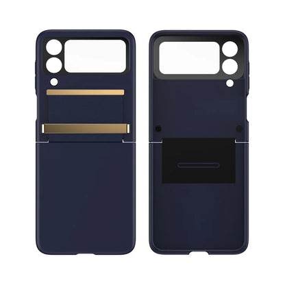 For Samsung Galaxy Z Flip4 5G Shockproof Case PC+PU+Metal Phone Cover