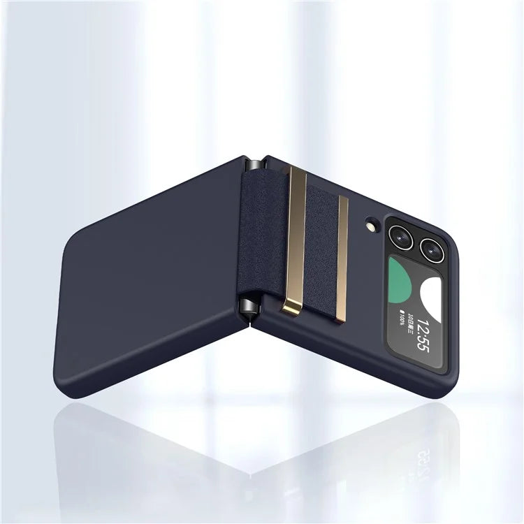 For Samsung Galaxy Z Flip4 5G Shockproof Case PC+PU+Metal Phone Cover