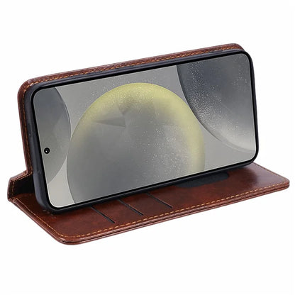 SUTENI For Samsung Galaxy S24+ PU Leather Cover Anti-Drop Stand Wallet Phone Case