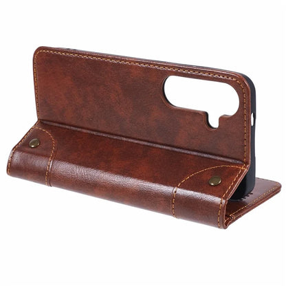 SUTENI For Samsung Galaxy S24+ PU Leather Cover Anti-Drop Stand Wallet Phone Case