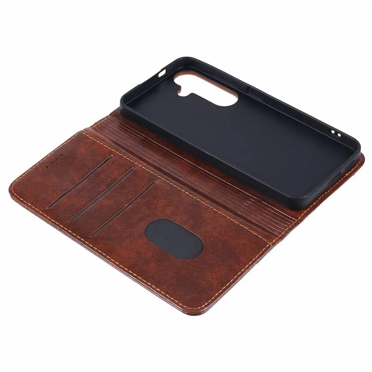 SUTENI For Samsung Galaxy S24+ PU Leather Cover Anti-Drop Stand Wallet Phone Case