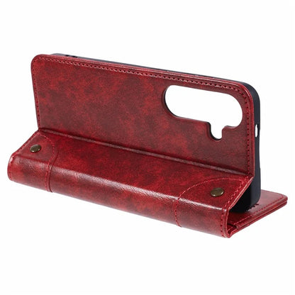 SUTENI For Samsung Galaxy S24+ PU Leather Cover Anti-Drop Stand Wallet Phone Case