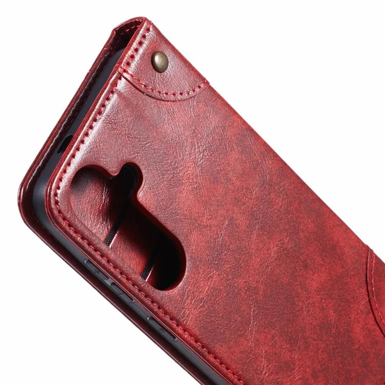 SUTENI For Samsung Galaxy S24+ PU Leather Cover Anti-Drop Stand Wallet Phone Case