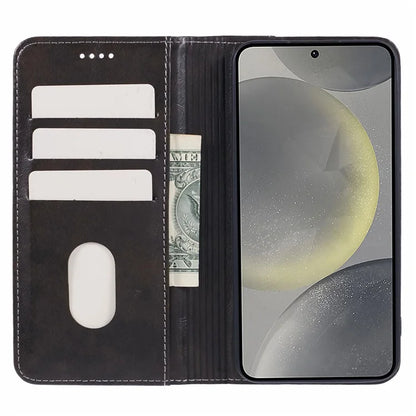 SUTENI For Samsung Galaxy S24+ PU Leather Cover Anti-Drop Stand Wallet Phone Case
