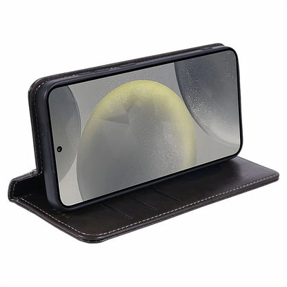 SUTENI For Samsung Galaxy S24+ PU Leather Cover Anti-Drop Stand Wallet Phone Case