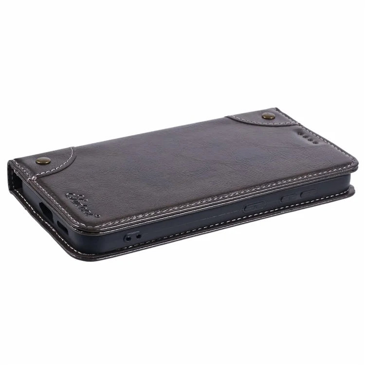SUTENI For Samsung Galaxy S24+ PU Leather Cover Anti-Drop Stand Wallet Phone Case