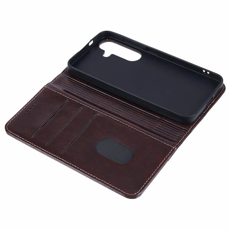 SUTENI For Samsung Galaxy S24+ PU Leather Cover Anti-Drop Stand Wallet Phone Case
