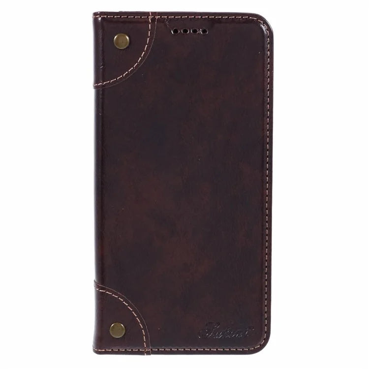 SUTENI For Samsung Galaxy S24+ PU Leather Cover Anti-Drop Stand Wallet Phone Case