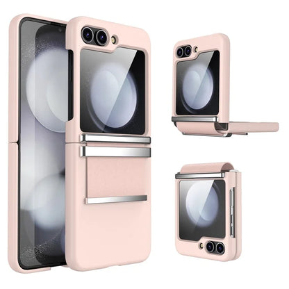 For Samsung Galaxy Z Flip5 5G Case PC+PU+Metal Shockproof Phone Cover