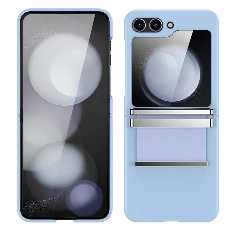 For Samsung Galaxy Z Flip5 5G Case PC+PU+Metal Shockproof Phone Cover