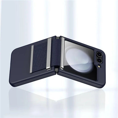For Samsung Galaxy Z Flip5 5G Case PC+PU+Metal Shockproof Phone Cover