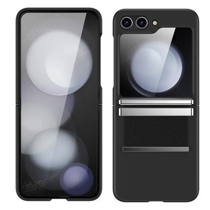 For Samsung Galaxy Z Flip5 5G Case PC+PU+Metal Shockproof Phone Cover