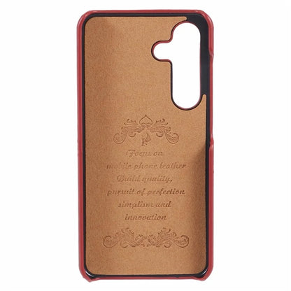 SUTENI For Samsung Galaxy S24 Calf Texture Case PU Leather Coated PC Back Shell