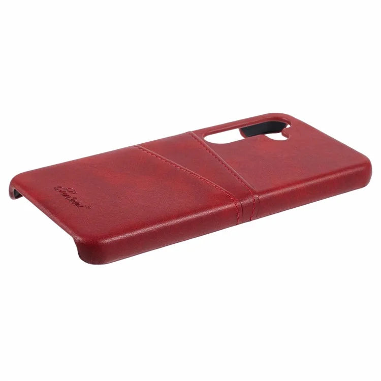 SUTENI For Samsung Galaxy S24 Calf Texture Case PU Leather Coated PC Back Shell