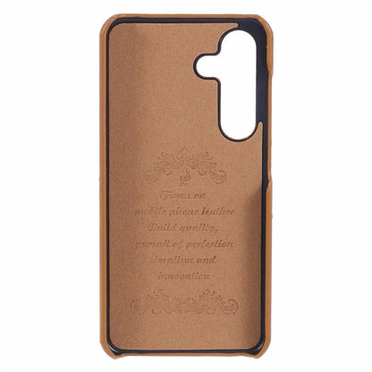 SUTENI For Samsung Galaxy S24 Calf Texture Case PU Leather Coated PC Back Shell