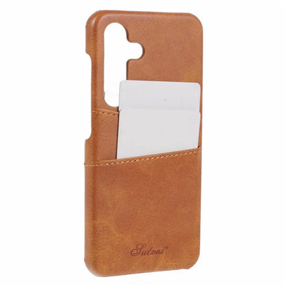 SUTENI For Samsung Galaxy S24 Calf Texture Case PU Leather Coated PC Back Shell