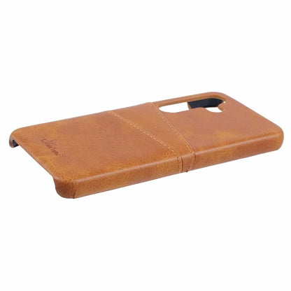 SUTENI For Samsung Galaxy S24 Calf Texture Case PU Leather Coated PC Back Shell