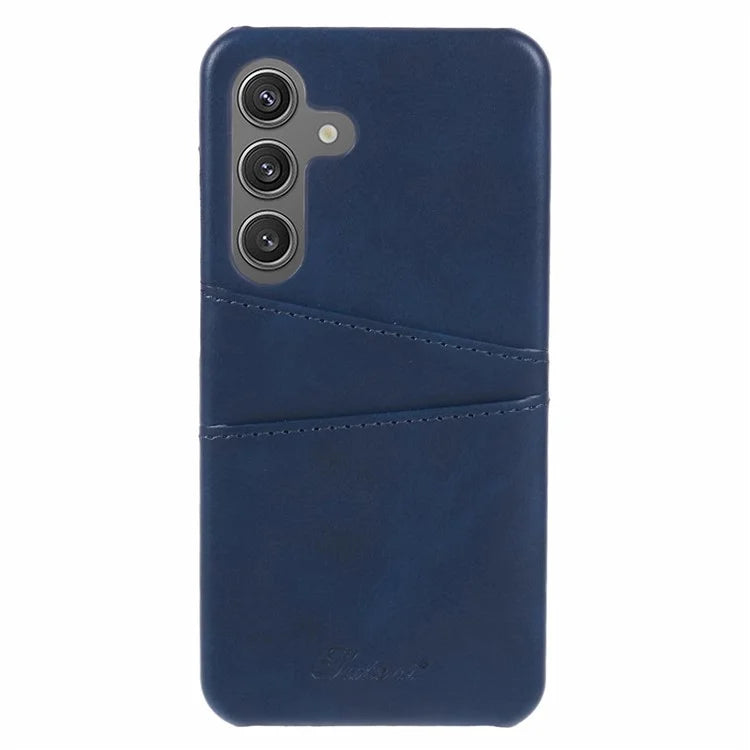 SUTENI For Samsung Galaxy S24 Calf Texture Case PU Leather Coated PC Back Shell