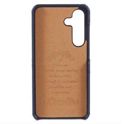 SUTENI For Samsung Galaxy S24 Calf Texture Case PU Leather Coated PC Back Shell