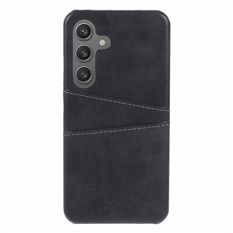 SUTENI For Samsung Galaxy S24 Calf Texture Case PU Leather Coated PC Back Shell