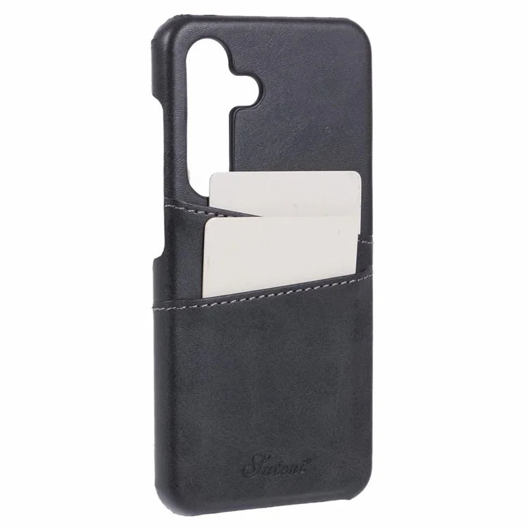 SUTENI For Samsung Galaxy S24 Calf Texture Case PU Leather Coated PC Back Shell