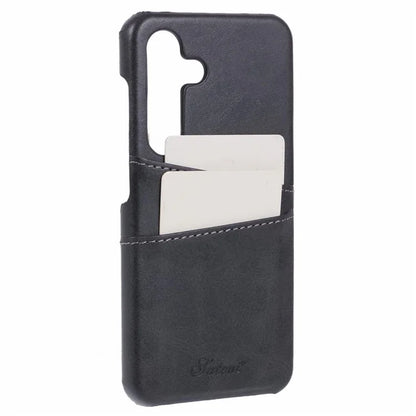 SUTENI For Samsung Galaxy S24 Calf Texture Case PU Leather Coated PC Back Shell