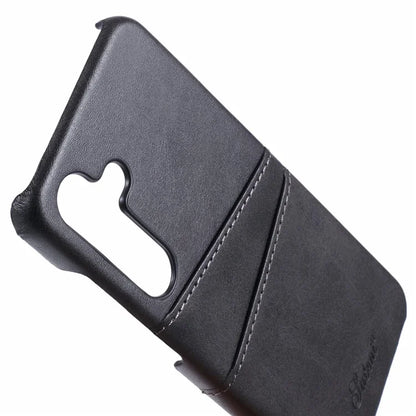 SUTENI For Samsung Galaxy S24 Calf Texture Case PU Leather Coated PC Back Shell