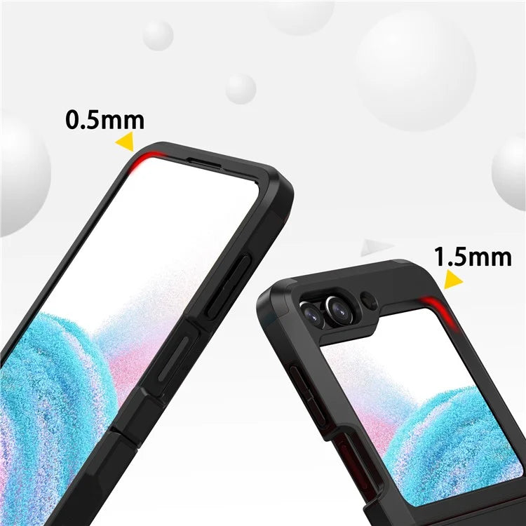 For Samsung Galaxy Z Flip5 5G Folding Case Hinge Protection PC+TPU Phone Cover