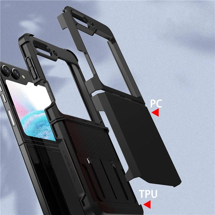 For Samsung Galaxy Z Flip5 5G Folding Case Hinge Protection PC+TPU Phone Cover
