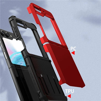 For Samsung Galaxy Z Flip5 5G Folding Case Hinge Protection PC+TPU Phone Cover