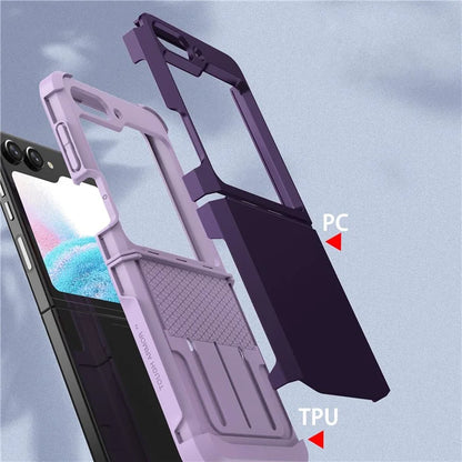 For Samsung Galaxy Z Flip5 5G Folding Case Hinge Protection PC+TPU Phone Cover