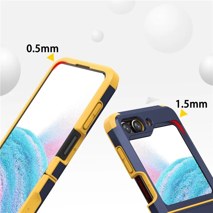 For Samsung Galaxy Z Flip5 5G Folding Case Hinge Protection PC+TPU Phone Cover
