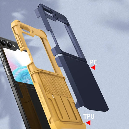 For Samsung Galaxy Z Flip5 5G Folding Case Hinge Protection PC+TPU Phone Cover