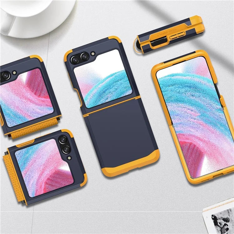 For Samsung Galaxy Z Flip5 5G Folding Case Hinge Protection PC+TPU Phone Cover