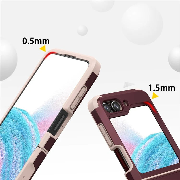 For Samsung Galaxy Z Flip5 5G Folding Case Hinge Protection PC+TPU Phone Cover