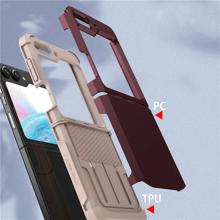 For Samsung Galaxy Z Flip5 5G Folding Case Hinge Protection PC+TPU Phone Cover