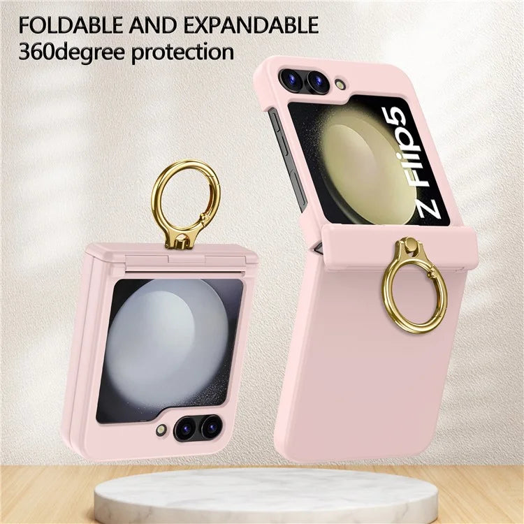 For Samsung Galaxy Z Flip5 5G Case Anti-Drop Hinge Kickstand Hard PC Phone Back Cover