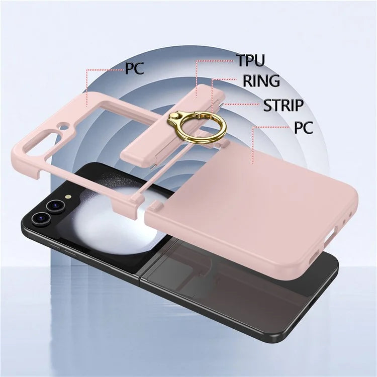 For Samsung Galaxy Z Flip5 5G Case Anti-Drop Hinge Kickstand Hard PC Phone Back Cover