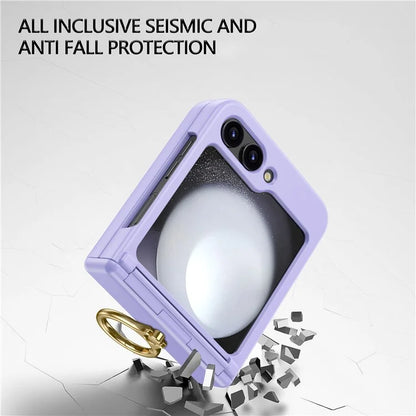 For Samsung Galaxy Z Flip5 5G Case Anti-Drop Hinge Kickstand Hard PC Phone Back Cover