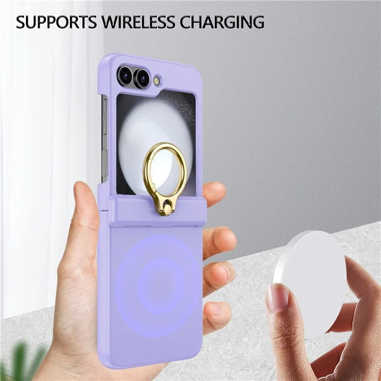 For Samsung Galaxy Z Flip5 5G Case Anti-Drop Hinge Kickstand Hard PC Phone Back Cover
