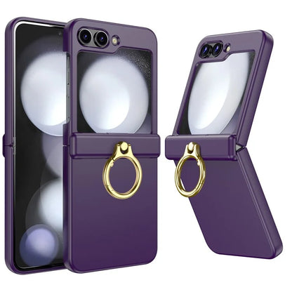 For Samsung Galaxy Z Flip5 5G Case Anti-Drop Hinge Kickstand Hard PC Phone Back Cover